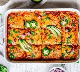 <b>Our dinner suggestion:</b> Vegetarian enchilada casserole