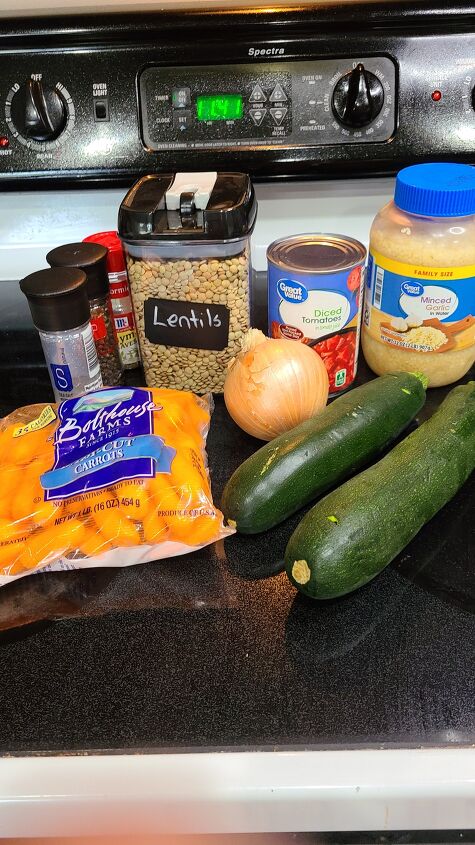 slow cooker lentils and vegetables, Ingredients for lentils and vegetables