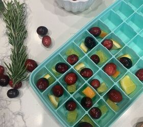 Festive Ice Cubes for the easiest mimosa ever! Just add fresh