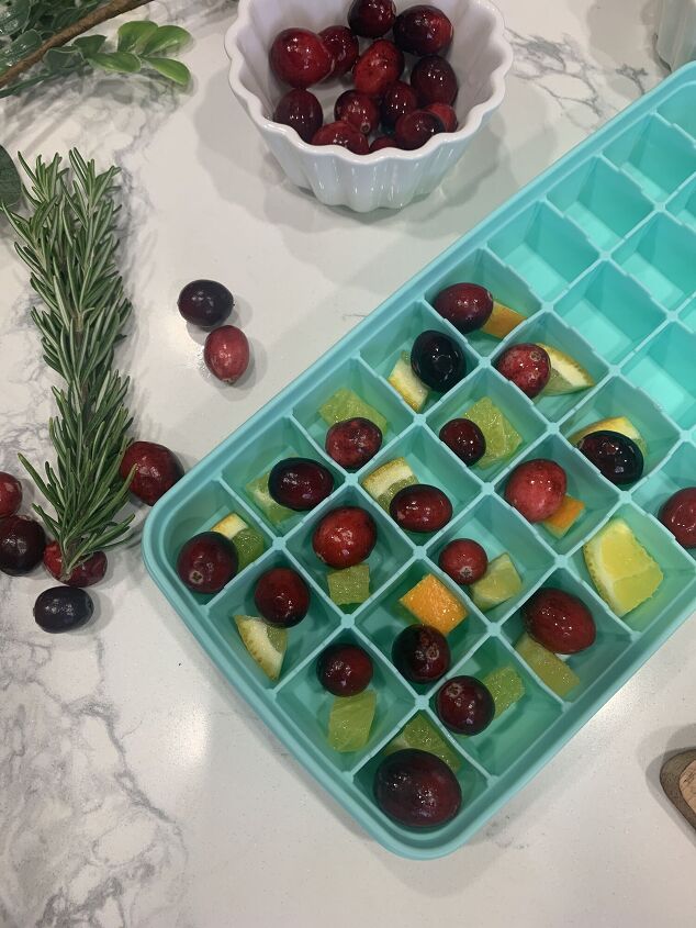 festive fruity ice cubes