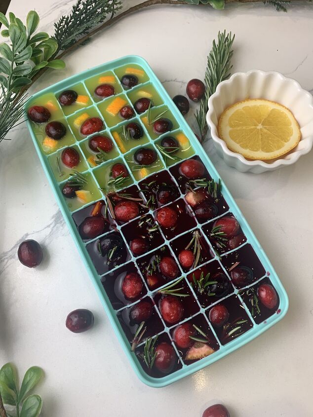 festive fruity ice cubes