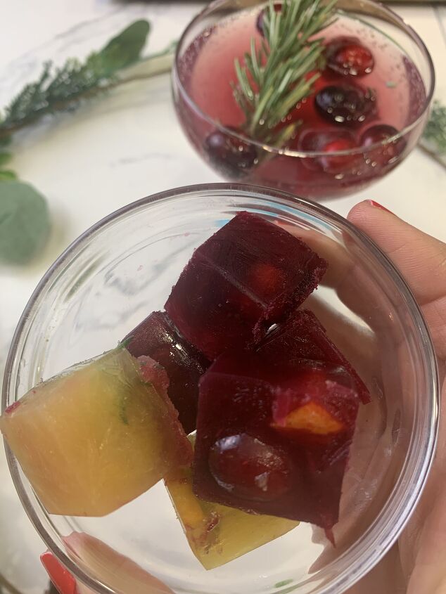 festive fruity ice cubes