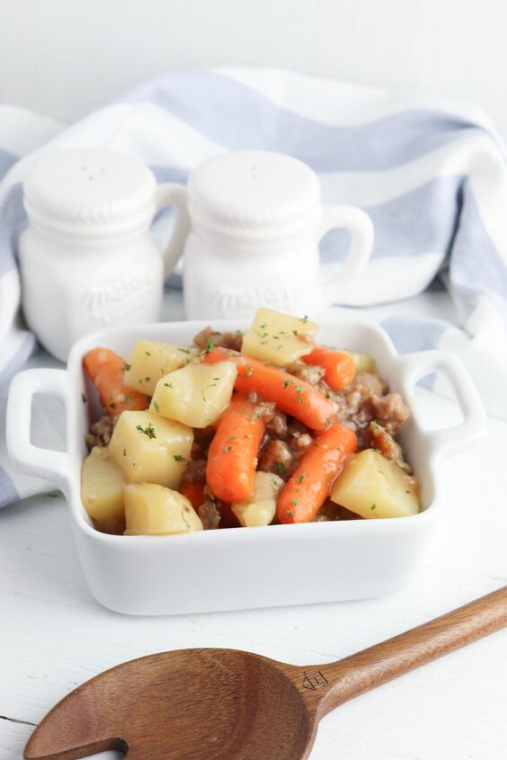 slow cooker ground beef stew, Slow Cooker Ground Beef Stew