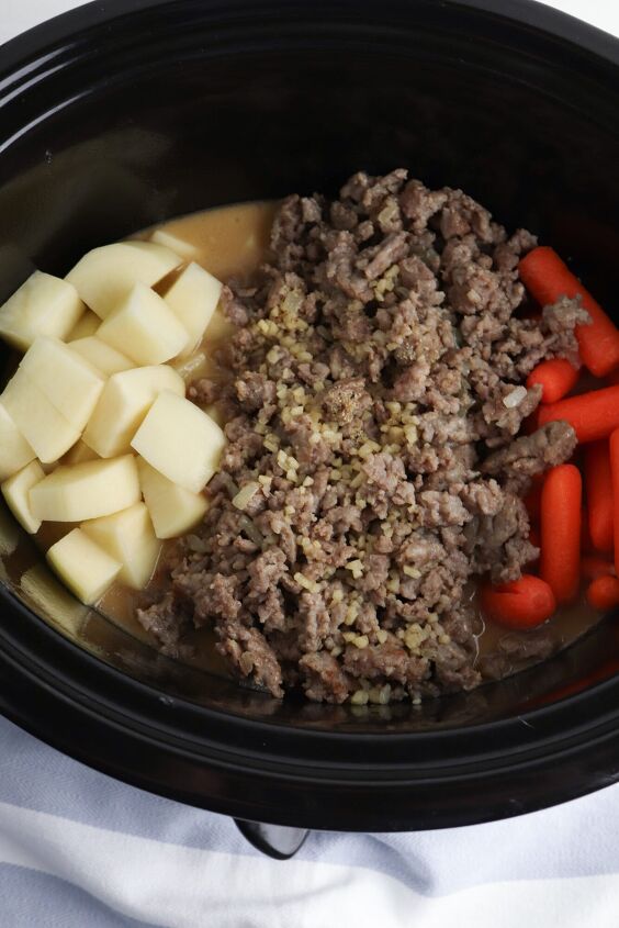 slow cooker ground beef stew, Slow Cooker Ground Beef Stew
