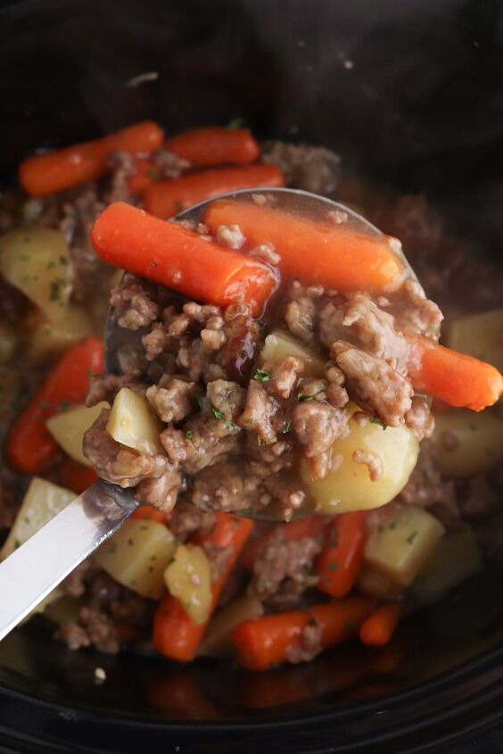 slow cooker ground beef stew, Slow Cooker Ground Beef Stew