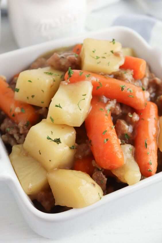 slow cooker ground beef stew, Slow Cooker Ground Beef Stew