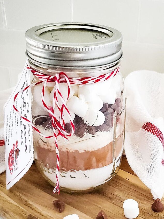 how to make hot chocolate mix in a jar free printable gift tag