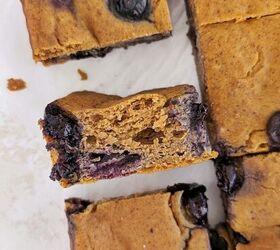 blueberry pumpkin protein bars sweet spiced amazing, Sweet and spiced Blueberry Pumpkin Protein Bars perfect for a cozy snack dessert or post workout treat Healthy blueberry pumpkin bars use protein powder for sweetener and are low sugar and low fat too