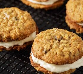 carrot cake cookies, Carrot cake sandwich cookies on a cooling rack