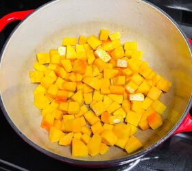 vegetarian chili dutch oven or slow cooker, Cook the butternut squash about 10 minutes