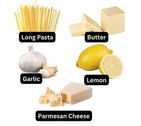 easy lemon garlic pasta pasta al limone, Ingredients used to make the recipe