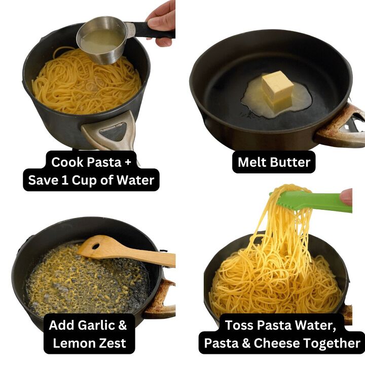 easy lemon garlic pasta pasta al limone, Picture steps to make recipe