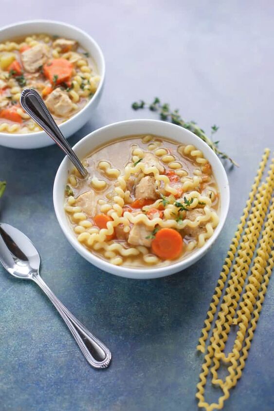 instant pot chicken soup, Instant Pot Chicken Soup with a spoon