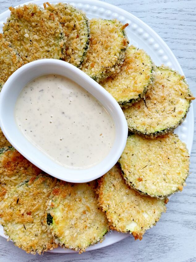 easy oven baked zucchini chips, Baked Zucchini Chips