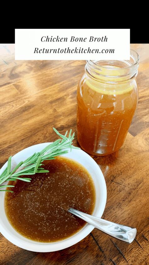 crock pot chicken bone broth, Pin for later