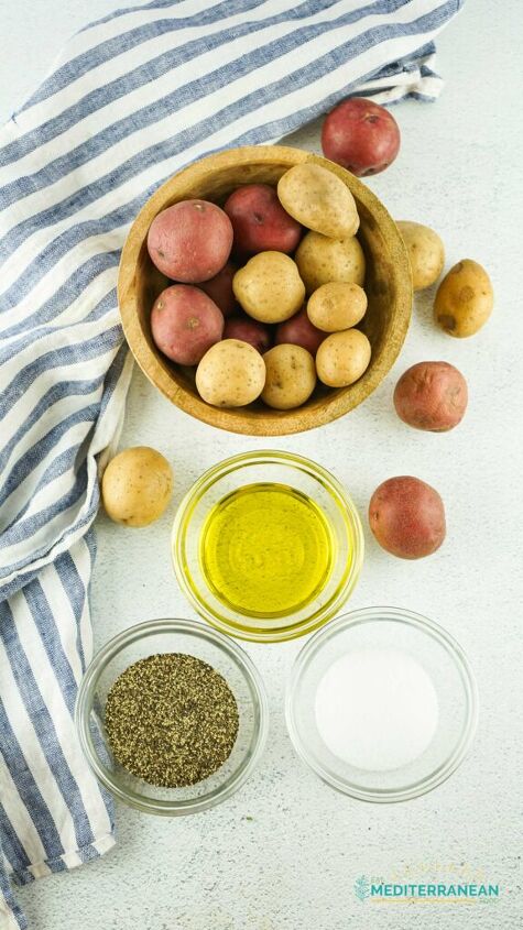 easy air fryer roasted baby potatoes eat mediterranean food