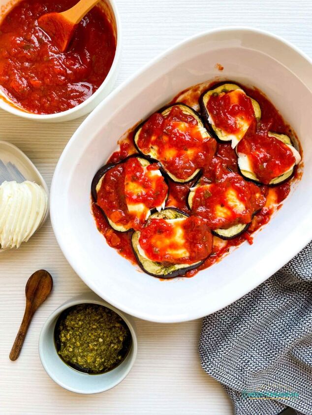 pesto eggplant parmesan eat mediterranean food