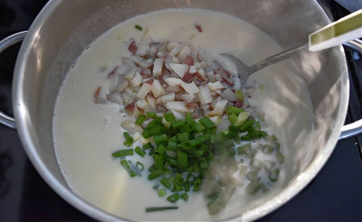 delicious loaded baked potato soup, making potato soup