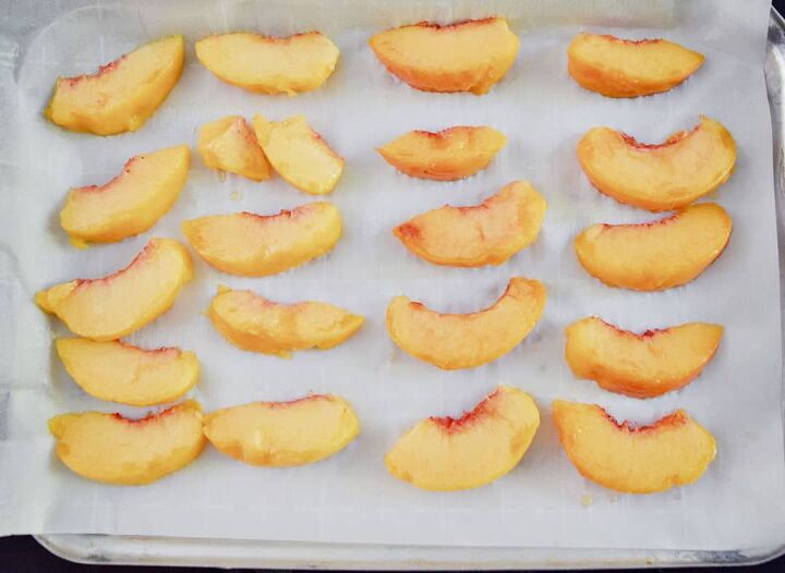 delicious peach apricot scones, Frozen peach slices