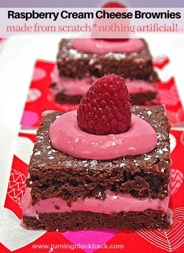 valentines day desserts raspberry cream cheese brownies, Raspberry Cream Cheese Brownies made from scratch