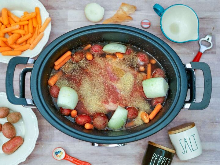 make this easy pot roast crock pot recipe, How to Make a Roast in Slow Cooker