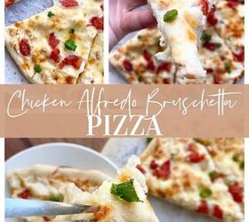 Chicken Alfredo Bruschetta Pizza