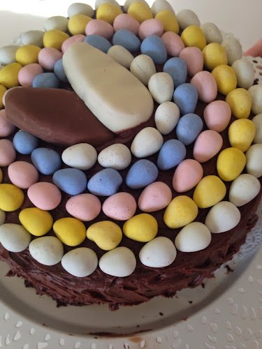 easter chocolate cake decorated multiple ways