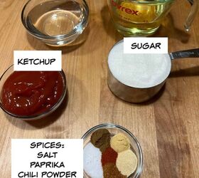 homemade sweet catalina dressing, ingredients vinegar oil sugar ketchup and spices
