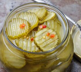 easy crunchy vegan air fried pickles no oil gluten free option, jar of sliced dill pickles or pickle chips