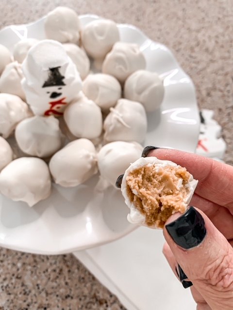 you will love these peanut butter snowballs, homemade peanut butter snowball treats