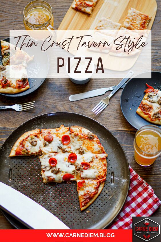 chicago tavern style pizza, Pinterest pin for Tavern Style Pizza
