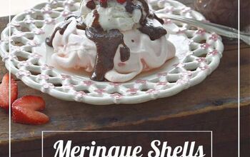 Meringue Shells With Hot Fudge Sauce
