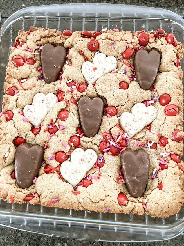 valentine s day peanut butter cookie bars, Valentine s peanut butter cookie bars