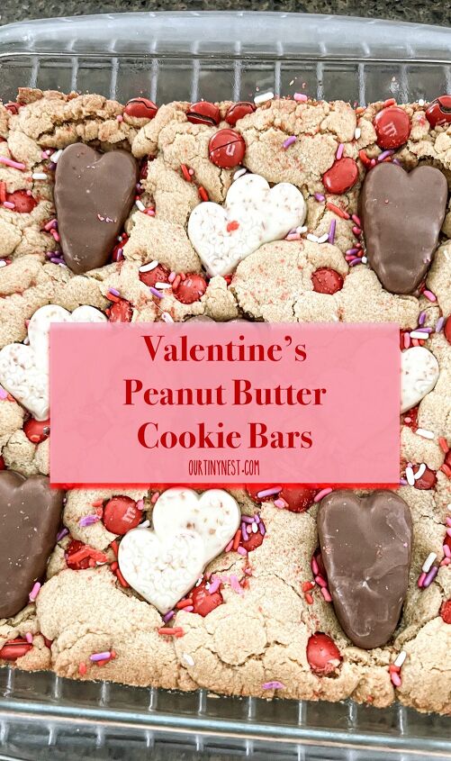 valentine s day peanut butter cookie bars, Valentine s Peanut Butter cookie bars
