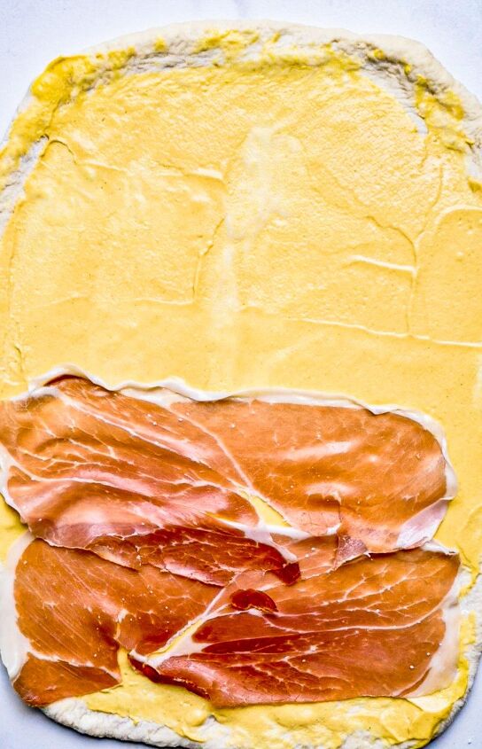 savory prosciutto and cheese rolls, Dijon Mustard