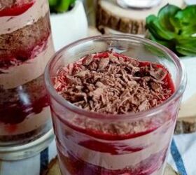 Chocolate Jar Cake With Strawberry Glaze