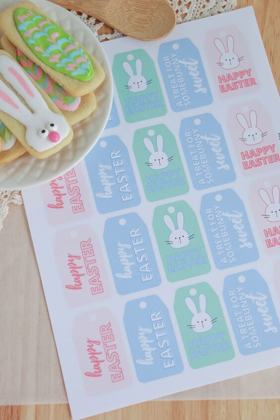 easter sugar cookies with printable gift tag, Easter Printable Gift Tag