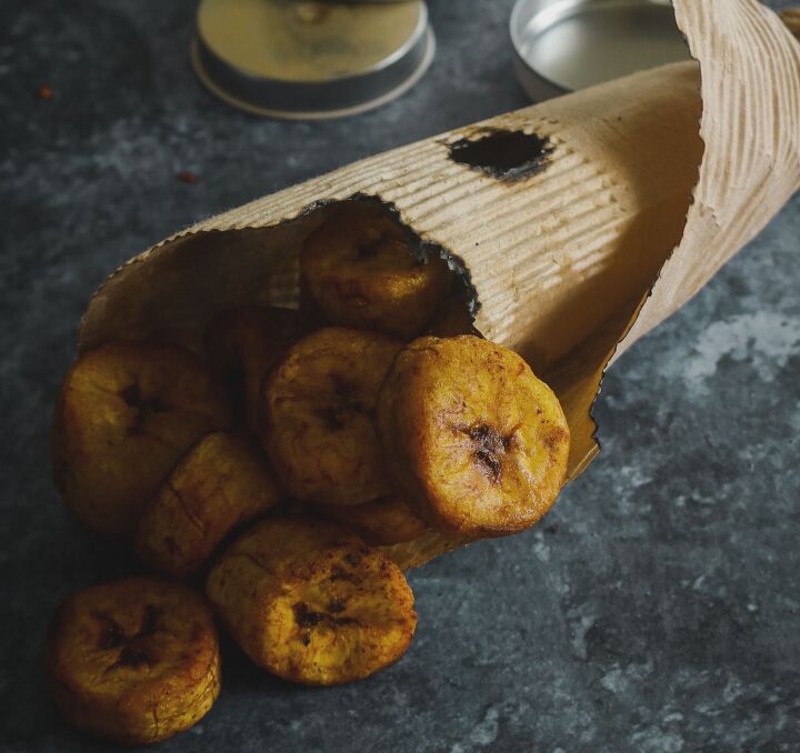 fried ripe plantains with quatre epices