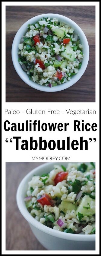 cauliflower rice tabbouleh, Cauliflower Rice Tabbouleh