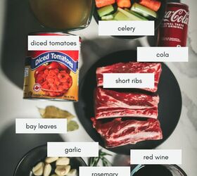 braised beef short ribs, Ingredients for beef short ribs