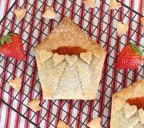 Strawberry-Filled Love Letter Pies