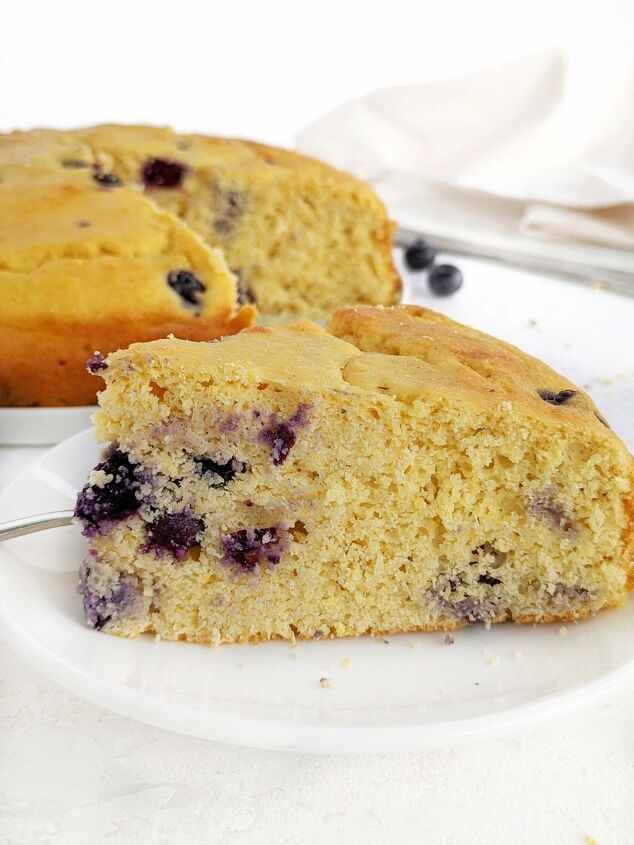 the best healthy blueberry cornbread high protein, Moist and sweet but Healthy Blueberry Cornbread made with protein powder instead of sugar Make easy blueberry cornbread cake in a baking pan or skillet too