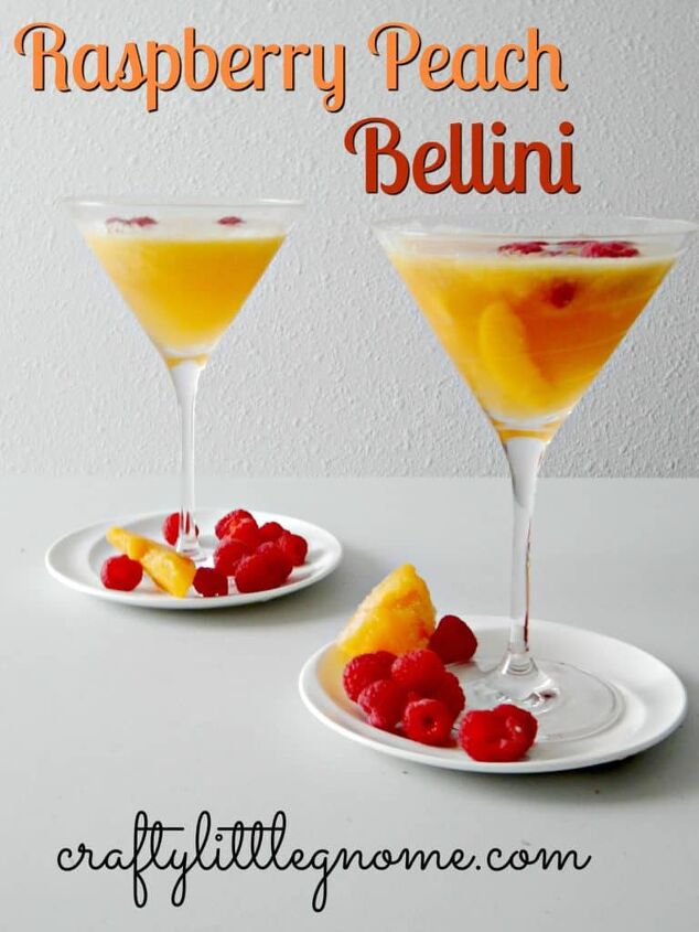 happy hour raspberry peach bellini, Bellni6