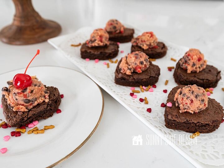 The best Fudgy Brownie Recipe with a Cherry Chocolate Chip Cookie Dough Frosting