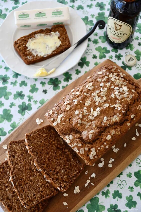easy irish brown bread with guinness for st patricks day