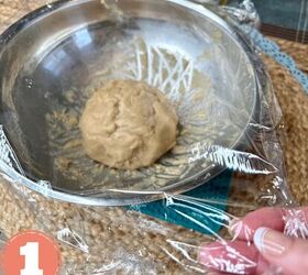 2 ingredient heart shaped cookie recipe, Make a dough ball and cover in Saran Wrap then refrigerate for 1 hour