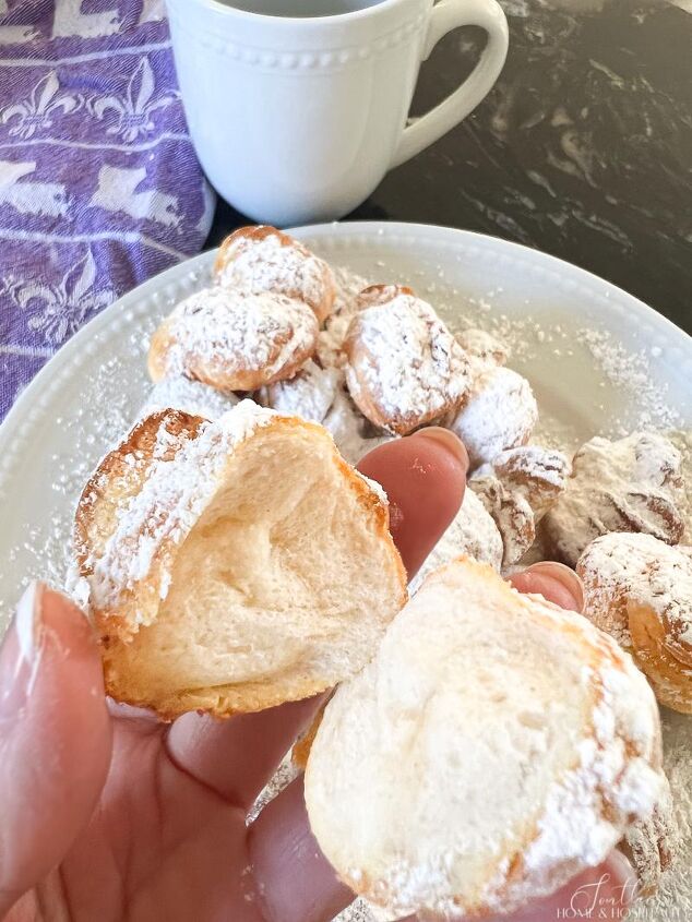 new orleans biscuit beignet recipe it s big easy air fryer fast, Inside of a biscuit beignet