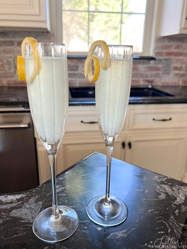 skinny french 75 champagne cocktail celebrate with less sugar