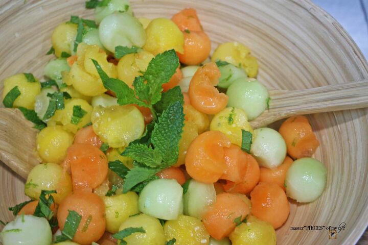 refreshing 3 melon salad with lime mint
