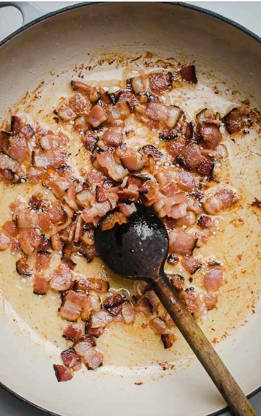 easy coq au vin, browned bacon